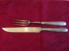  Service à Découper Art Déco Argent Massif Minerve , Ancien 1930 .