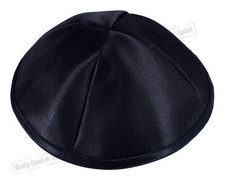 Kippa en satin NOIRE yarmoulke