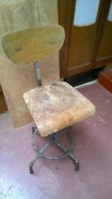 Chaise d'atelier Vintage Années 50-60 réglable en hauteur - dosssier sur ressort