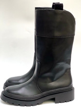 Zara Bottes Plates Noires Avec