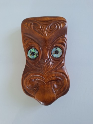 Tiki mask wood carved - tiki,