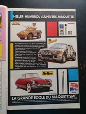 PUBLICITE  Heller Humbrol Citroën Ds Peugeot 205 Turbo Journal Tintin 1985