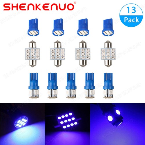 13x blue smd led interior - blue,