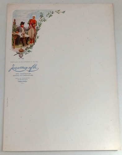 Menu publicitaire jacquesson - menu,