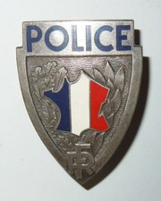 ANCIEN INSIGNE DE CASQUE POLICE - A. Bertrand -  OBSOLETE POUR COLLECTION