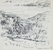 Claude VIETHO - Dessin original - Encre - Ajaccio