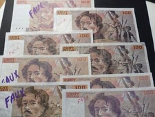 BILLET 100 FRS DELACROIX RARE FAUX FRANCE ISSUE BANQUE/ACHAT UNITE AU CHOIX