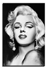 Marilyn Monroe - 90x60cm-Ölbild Peint à la Main Toile Signé Tableau G00776