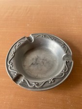 Ancien Cendrier En Etain