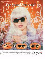 PUBLICITE ADVERTISING 094  1992  SWATCH   collection lunettes