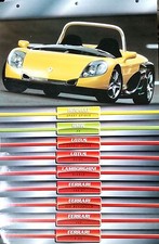 Lot de 9 Fiches Technique de classeur Atlas: RENAULT SPORT SPIDER/ BMW Z3/ Diabl