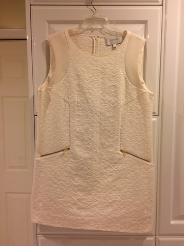 Crew large cream dress - large,