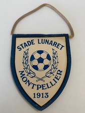 Stade du Lunaret fanion 75eme anniversaire 1988 vintage football Montpellier