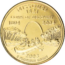 [#371617] Pièce de monnaie, États-Unis, Missouri, Quarter, 2003, U.S. Mint, Denver, or