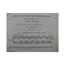 ZIMMERMAN Joseph Croyez vous qu'elle m'aime encore ? Chant Piano ca1830