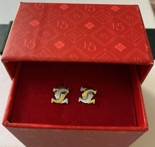 Boucles d'oreilles en or 18k - création joaillier, pièce unique, état impeccable