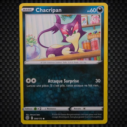 Cartes pokémon chacripan - pokémon,