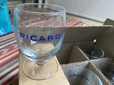 Boîte D’origine 6 verres publicitaire Ricard PERNOD Momie Ballon Bar Vintage