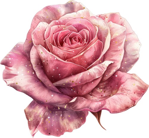 Aquarelle fleur dorée 9x9 - , cm