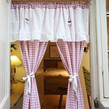 Rideaux vichy rose avec - rideaux,