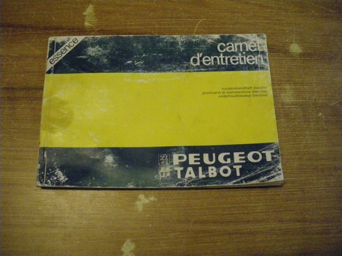 Peugeot talbot carnet - peugeot,