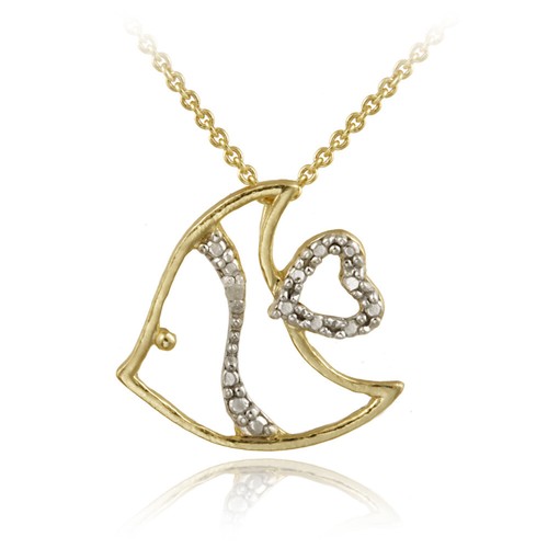 Collier pendentif poisson - collier,