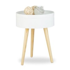 10020979 Table d’appoint table de chevet scandinave nordique avec plateau amo...