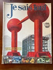 Je Sais Tout  du 11/1933; Canon électrique à 10 Millions de volts/ Emplâtre d'as