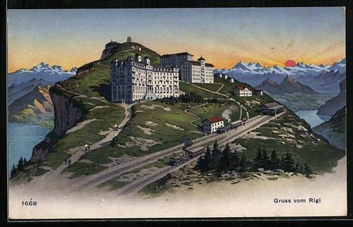 Rigi téléphérique avec - téléphérique,