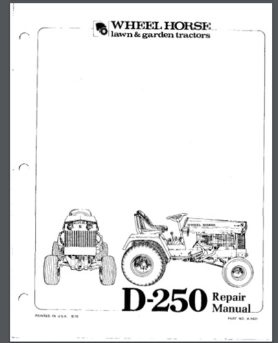 1976 wheel horse 250 service - 1976,