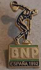 Pin's Rare Pin BNP Espagne Discobole 1992 