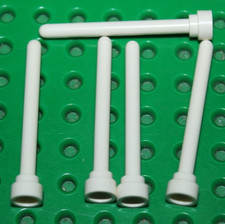 5 x Lego White Antenna 4 H ref 3957 set 6884 6554 3409 6953 6559 6337 8672 6980