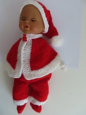 DERNIER vetement pour poupée ancienne,moderne 30 cm-6 pieces pere noel pantalon