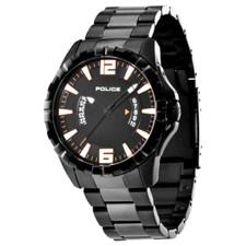 Police Montre Homme Noir Acier