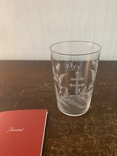 Verre gravé chardon et croix de Lorraine en cristal de Baccarat
