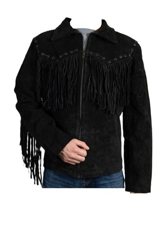 Veste franges cuir - à,