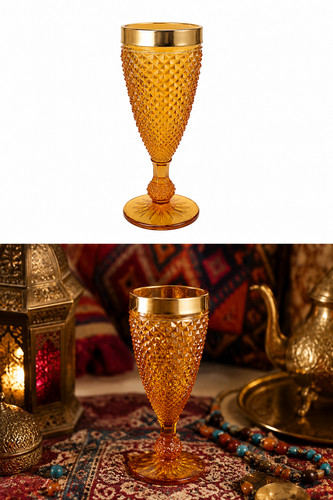Coupe verre moulé ambré - coupe,