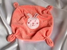 Doudou carré, saumon à pois