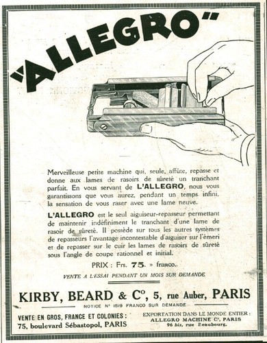 Publicité ancienne allegro - ancienne,