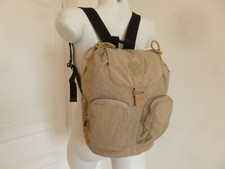 ACTUEL SAC A DOS  " KIPLING " TISSU ASPECT FROISSE TEINTE BEIGE MASTIC  TBE