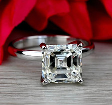 RARE BAGUE SOLITAIRE EN ARGENT