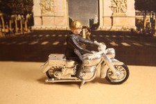 MINIALUXE FRANCE MOTARD POMPIER SUR MOTO CHROMEE COMPLETE