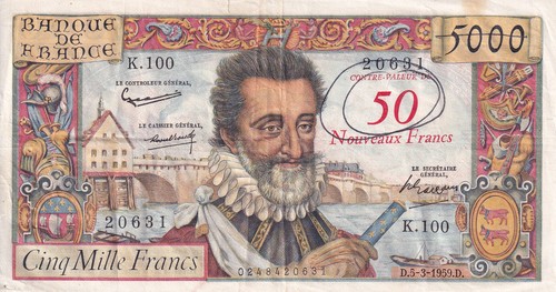 France 5000 francs - france, 50