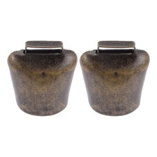  2 Pcs Loud Bell Bronze Chien