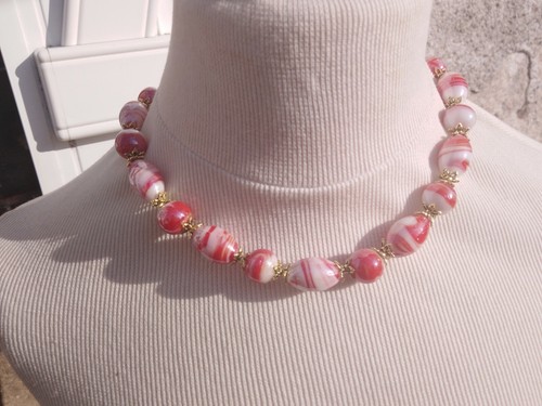 Collier perles murano faite - collier,
