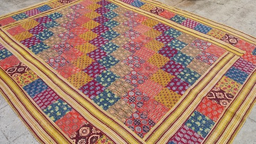 Dessus lit patchwork kantha - de,