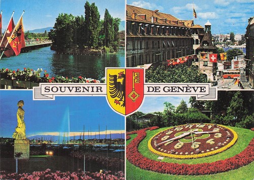 Suisse geneve horloge fleurie - suisse,