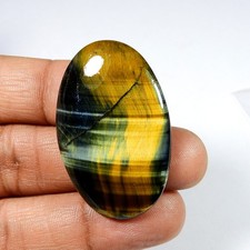 Cabochon oeil de tigre bleu