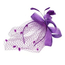 Rétro Bibi avec Voilette Femme Fascinator Petit Chapeau de Fête Cérémonie Bal...