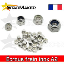 Écrous frein inox A2 - M2 M2.5 M3 M4 M5 M6 M8 - 5 à 50 pcs - Nylstop lock nylon